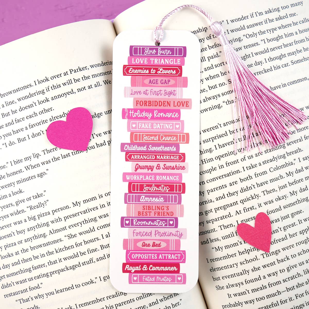 Romance Tropes Bookmark